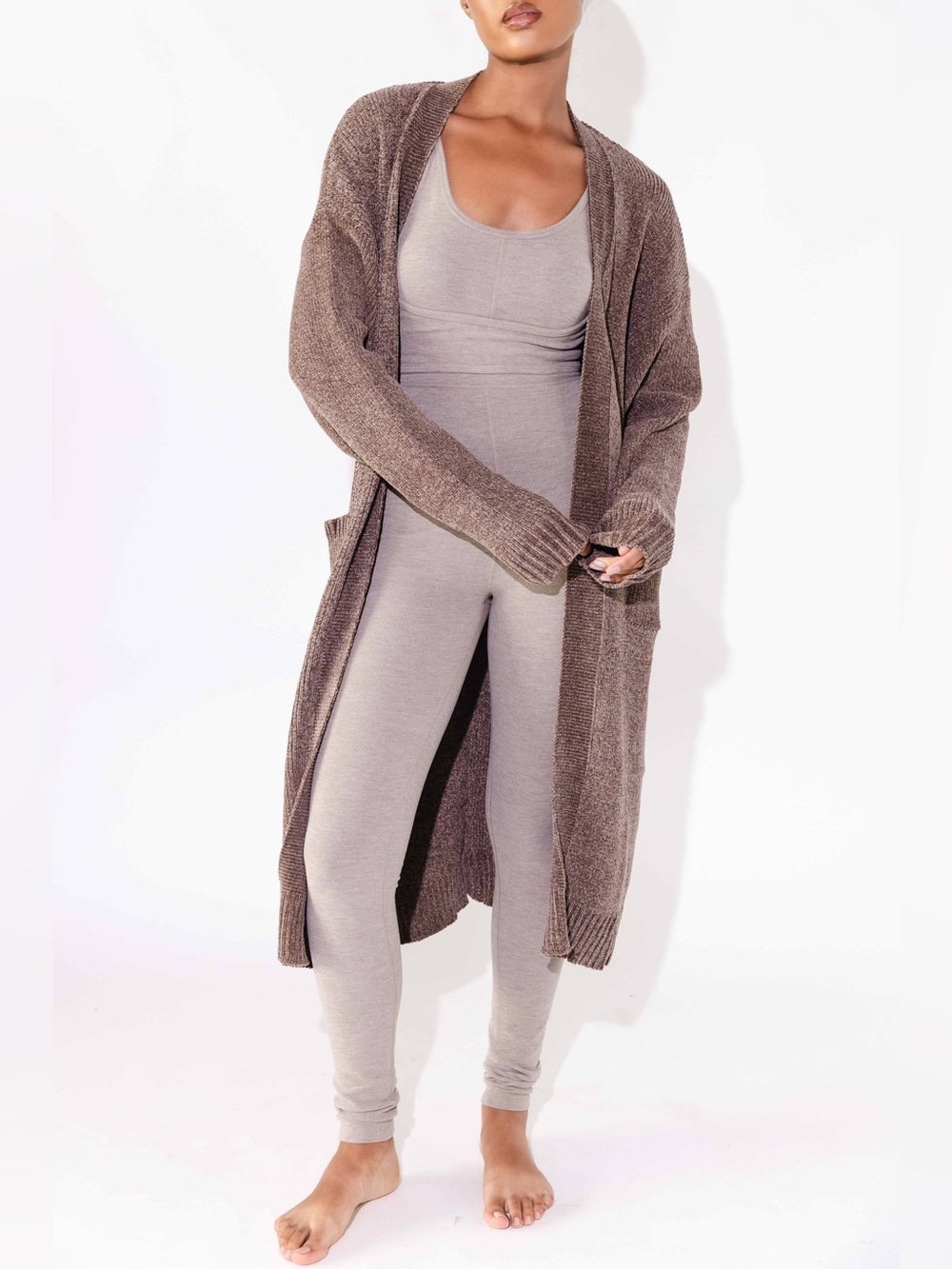 Fancy Homebody Signature Chenille Cardigan - Tuscan